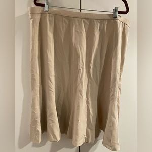Tan flare skirt